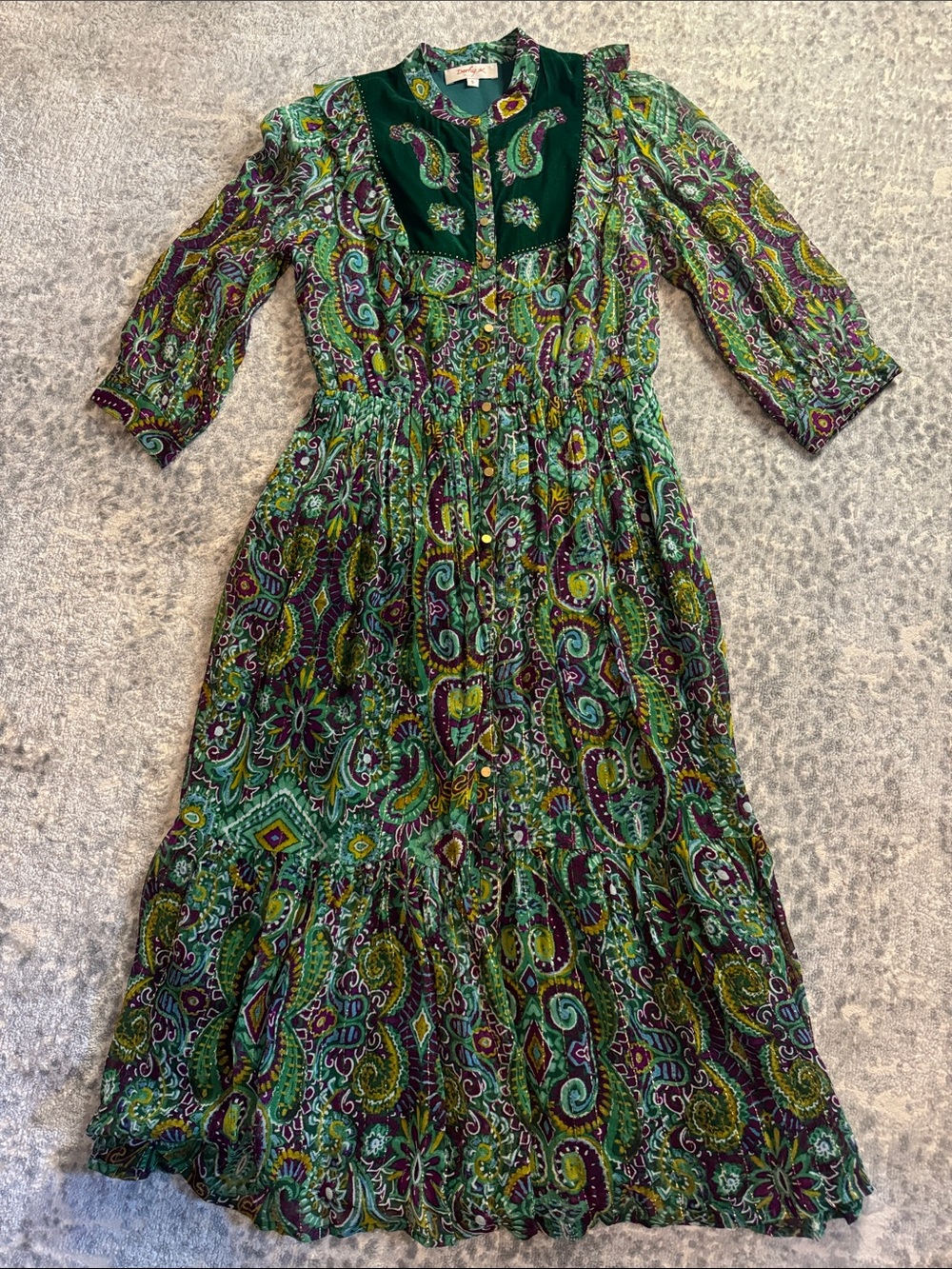 Derhy Paisley Midi Dress